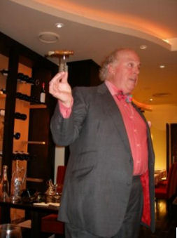 The evening's speaker was Robin Butler, an expert on antique wine accessories
