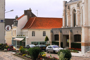 View of Boursot's Wine Collection from Ardres' cobbled main square